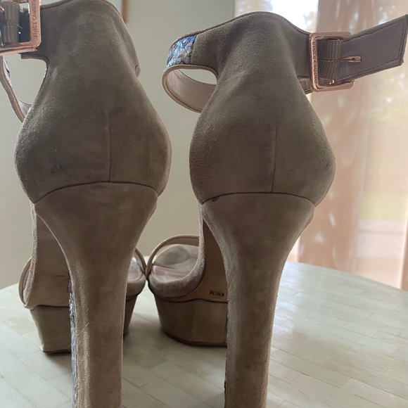 Glamorous iridescent snakeskin/suede high heel. - Picture 5 of 5